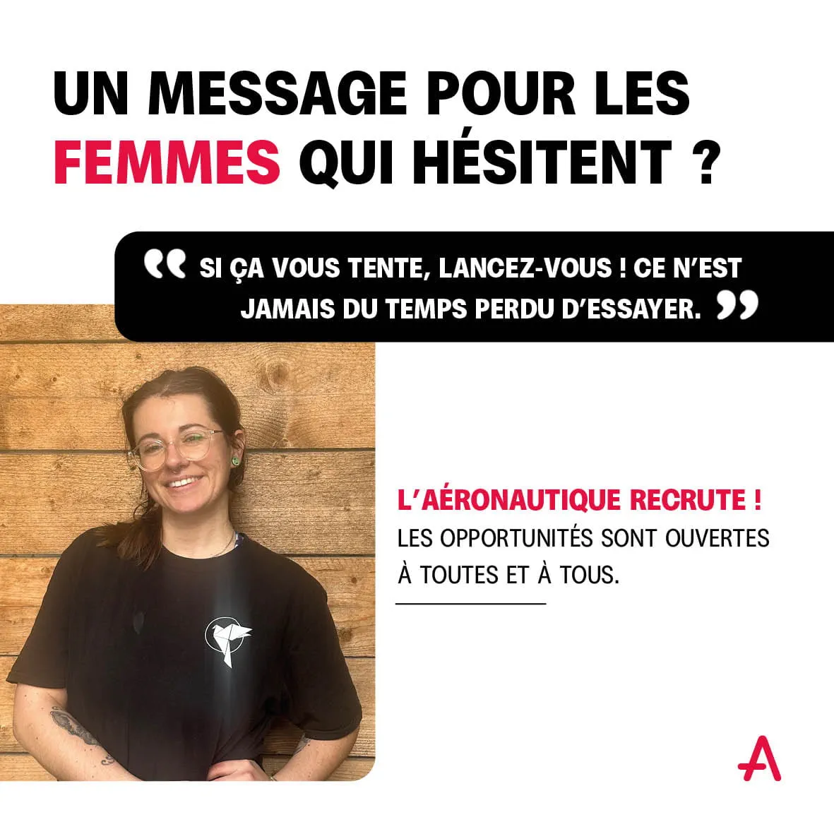 Message d'Apolline aux femmes qui hésitent à rejoindre l'aéronautique