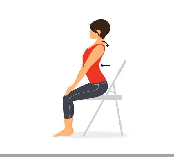 5 Yoga Poses - Seated Cat-Cow Stretch