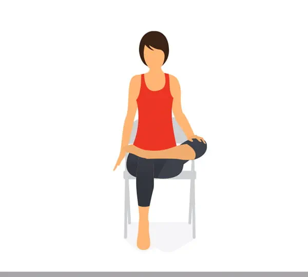 Five Yoga Poses - Chair Pigeon Pose