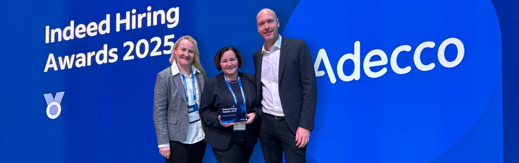 Gewinnerteam Indeed Hiring Award Marion Lebkücher, Henrik Straatmann, Alexandra Nowak