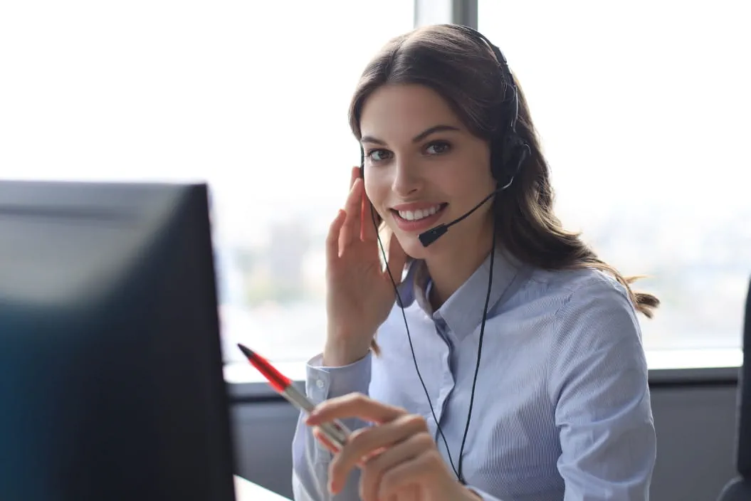 Call-Center-Agentin