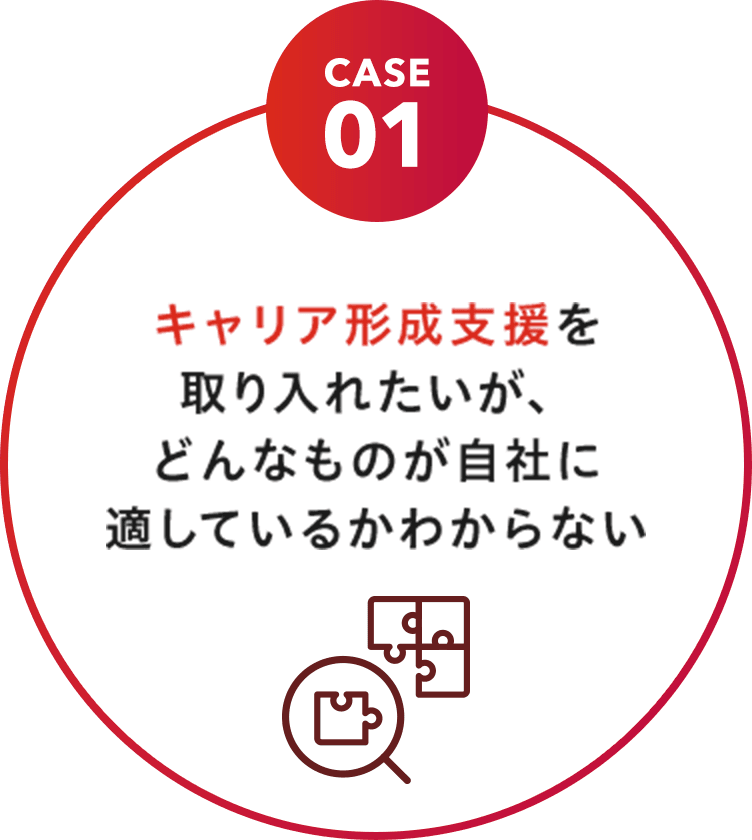 CASE 01 キャリア形成支援を取り入れたいが、どんなものが自社に適しているかわからない