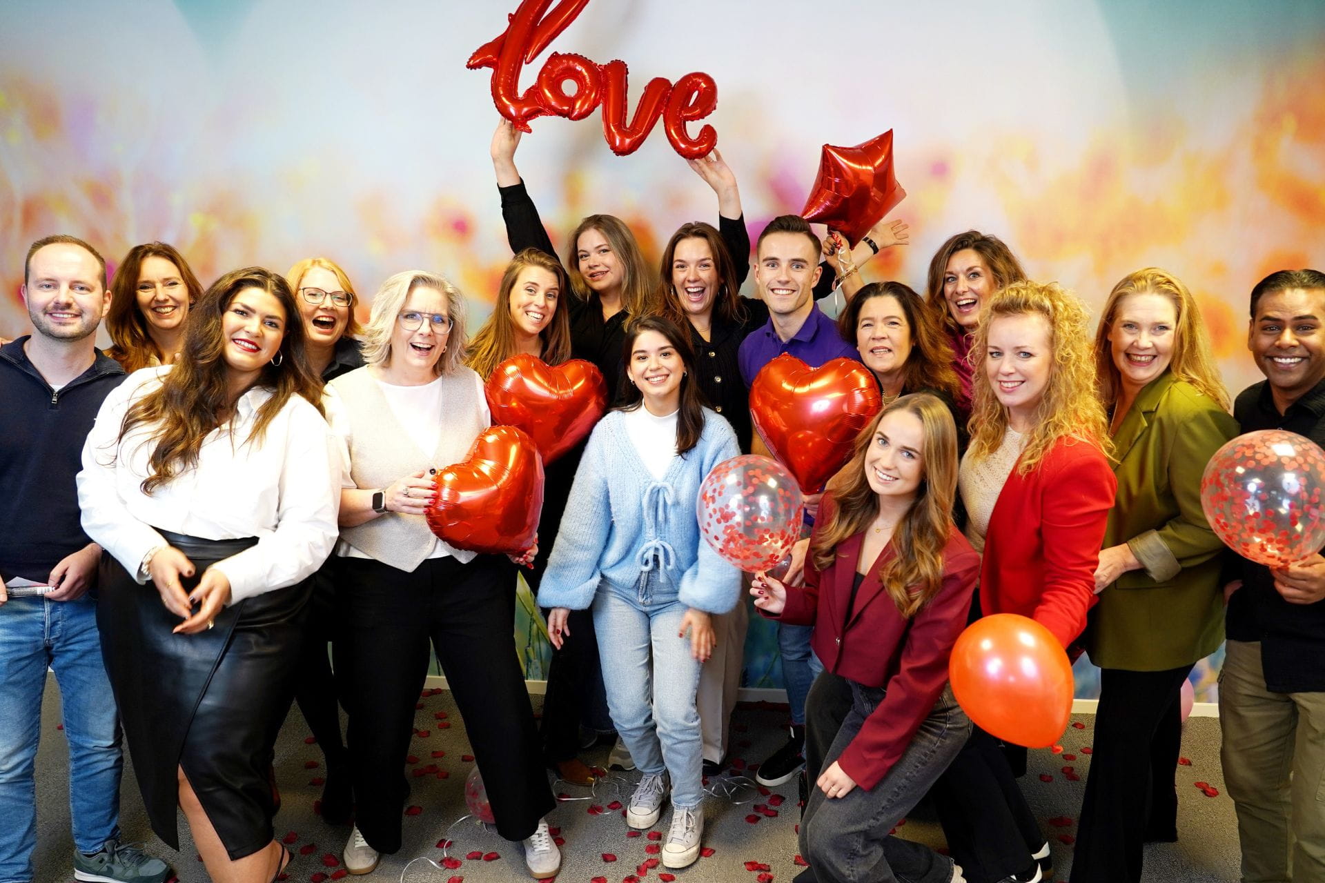 Adecco collega’s lachen in de camera