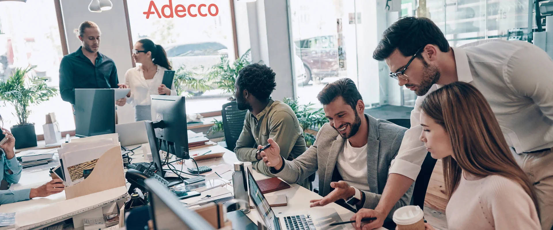 group of people in Adecco office brainstorming group of people in Adecco office brainstorming