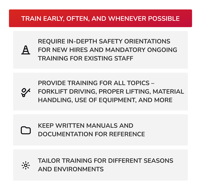 warehouse safety infographic