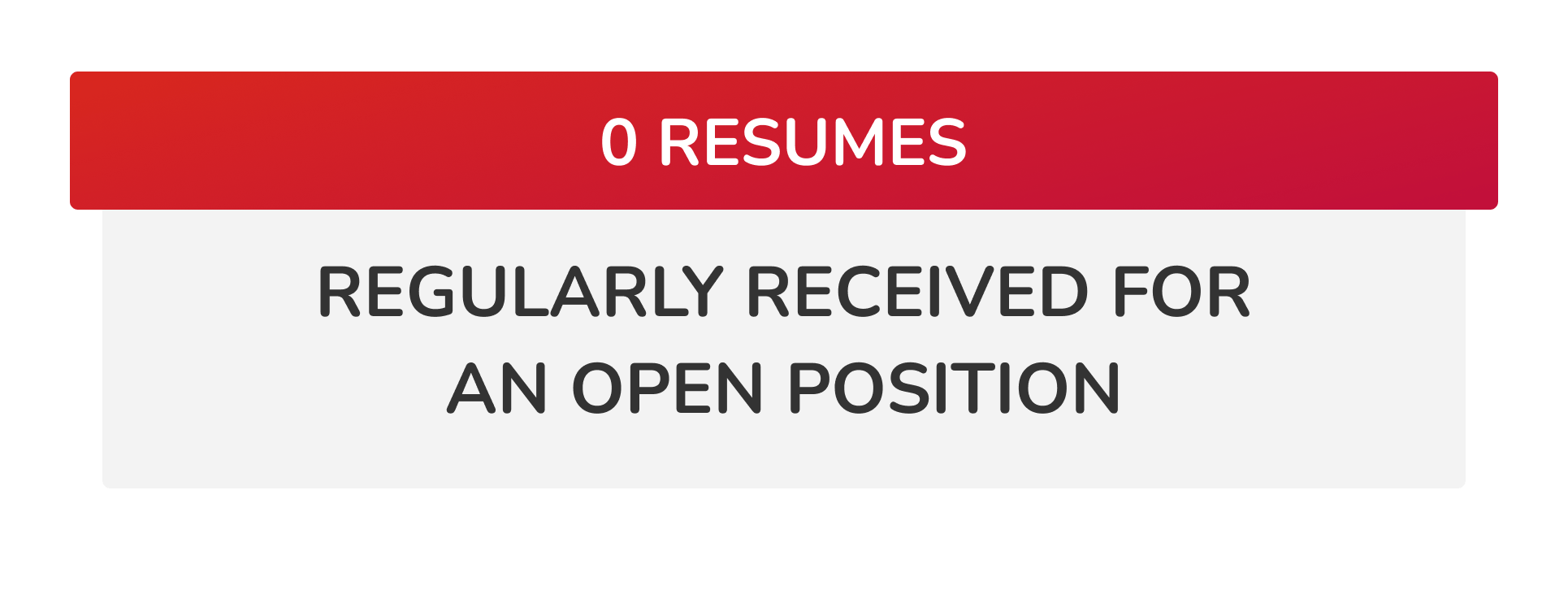 0 Resumes  Regularly received for an open position