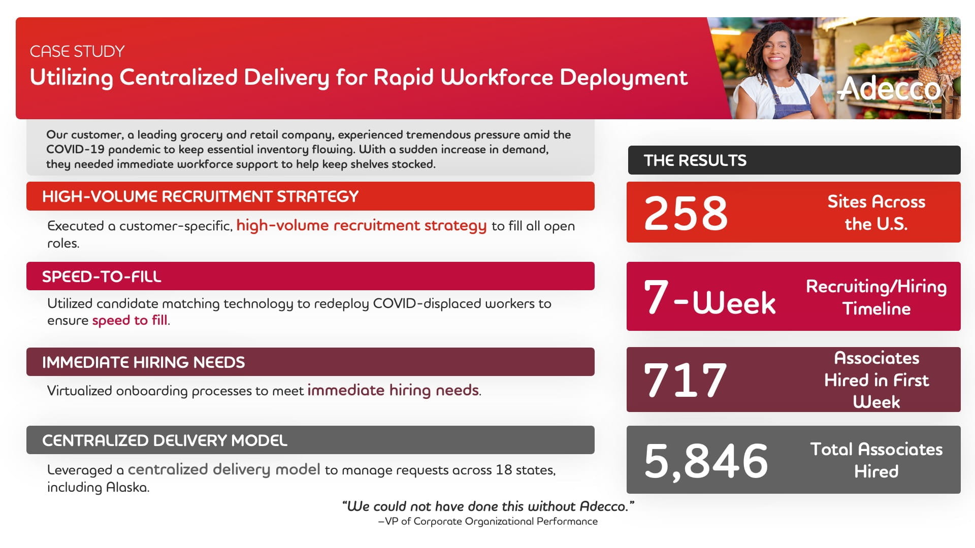 Utilizing Centralized Delivery for Rapid Workforce Deployment Battlecard